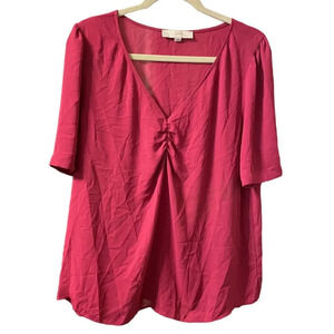 LOFT FLOWY PINK BLOUSE